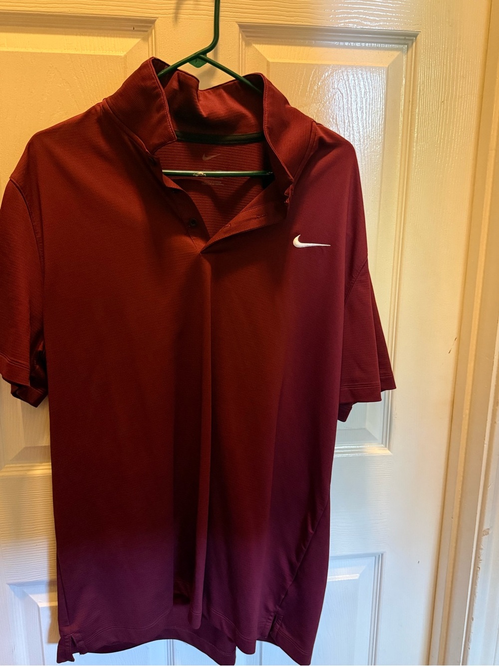 Nike Men’s Maroon Polo with White Swoosh